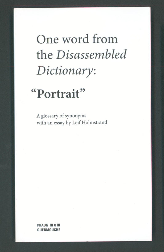 Disassembled Dictionary: “Portrait” by Sandra Praun, Oscar Guermouche