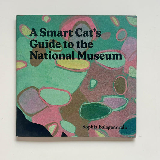 Book titled 'A Smart Cat's Guide to the National Museum' by Sophia Balaganwala on a white background